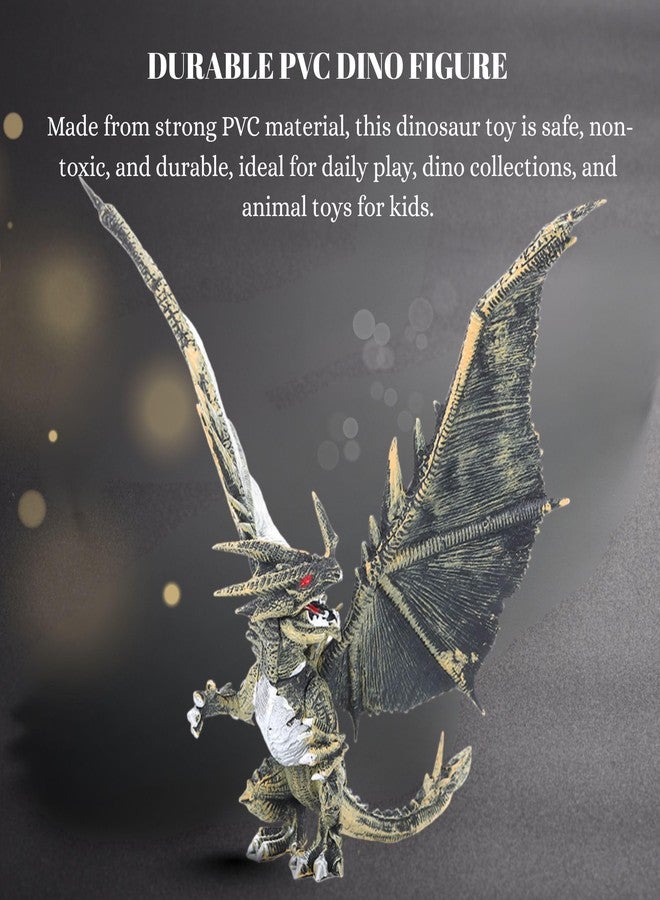 Mallexo Realistic Flying Dragons Dino Animal Toy for Kids 3+ with 1PCS Attractive Warrior Toys Action Figurine Playset for Boys and Girls Birthday Gift for Children Decor & Educational Items (Matte) - Image 2